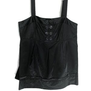 Marc by Marc Jacobs Black Shiny Button Top Sz 8